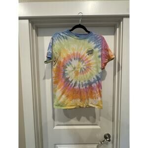 Santa Cruz Tie-Dye Multicolor Men's size M - Crew Neck Skateboarding T-Shirt